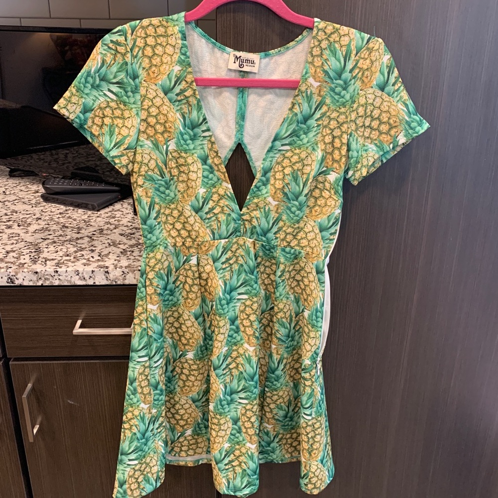 Show Me Your Mumu Pineapple Mini Dress